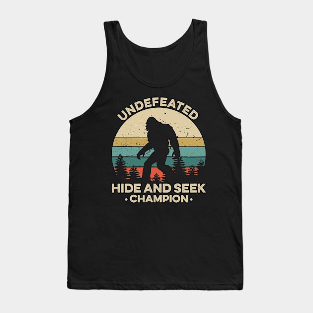 Vintage Undefeated Hide And Seek Champion Shirt Bigfoot Tank Top by luisharun